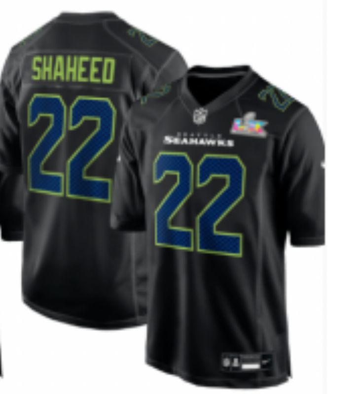 Men 2026 Seattle Seahawks #22 Shaheed Black Nike Limited NFL Jersey 02->seattle seahawks->NFL Jersey
